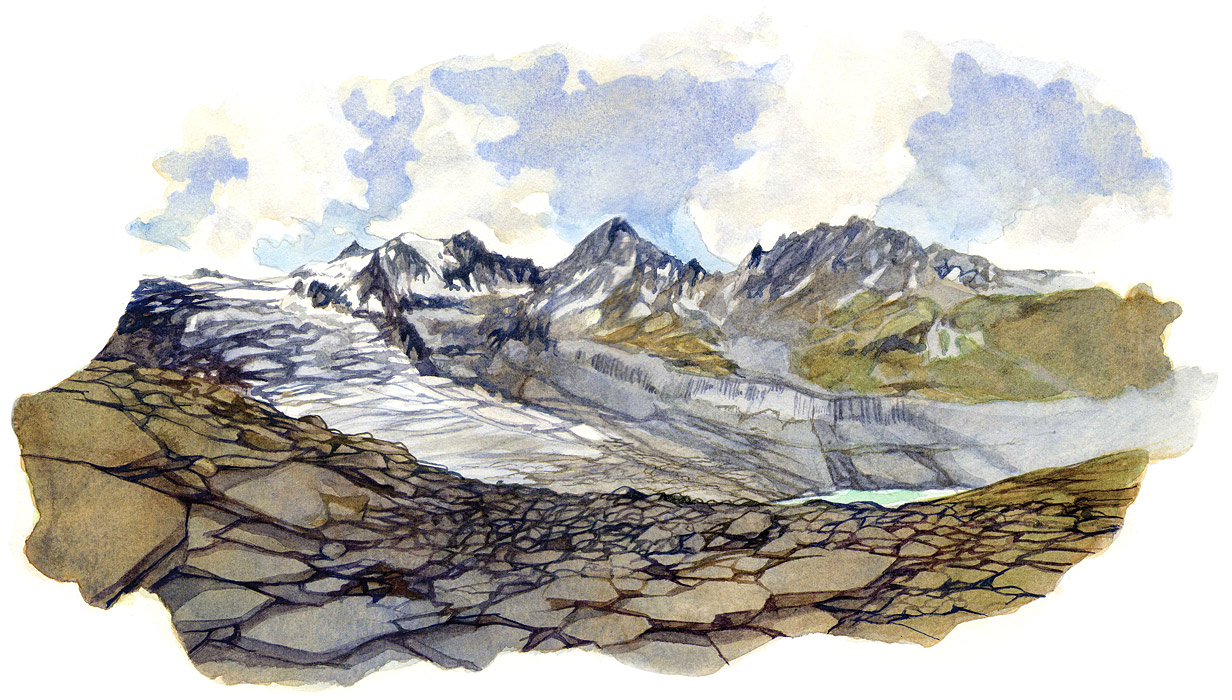 Aquarelle Alpin